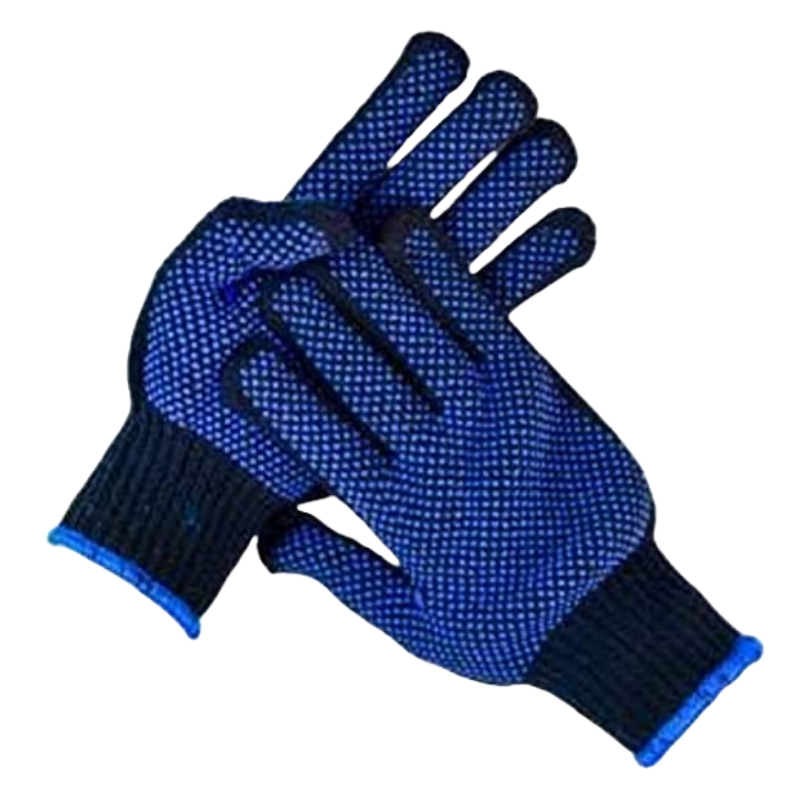 HAND GLOVES BLUE DOTTED