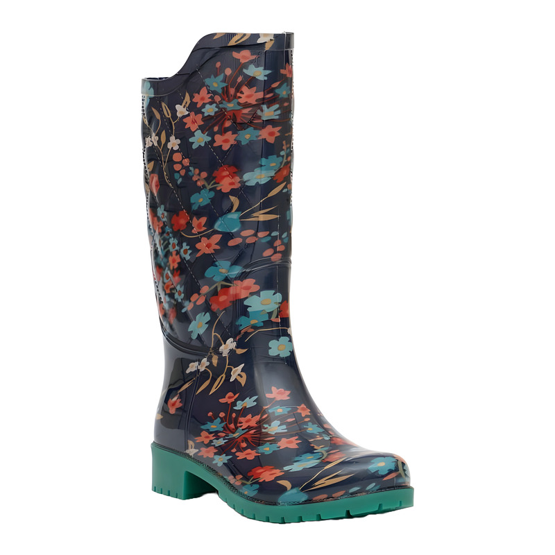 Leides Fission Gumboots Green Print